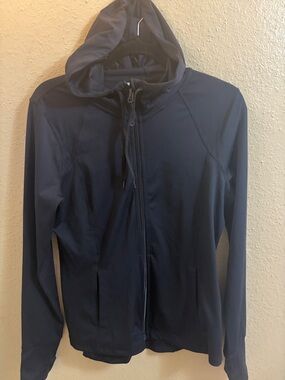 Reebok Navy Blue Hooded Zip Jacket
